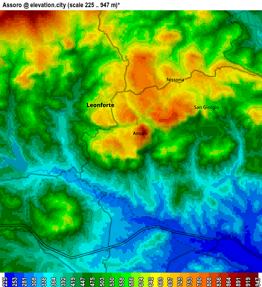 Zoom OUT 2x Assoro, Italy elevation map