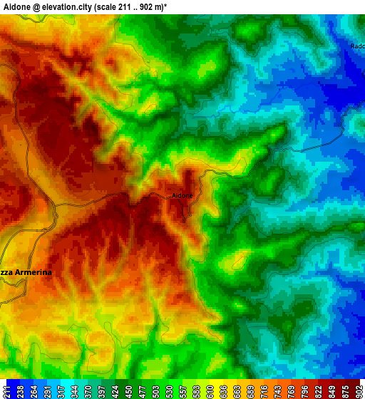 Zoom OUT 2x Aidone, Italy elevation map