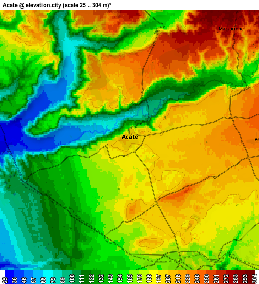 Zoom OUT 2x Acate, Italy elevation map