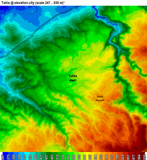 Zoom OUT 2x Tahla, Morocco elevation map
