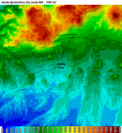 Zoom OUT 2x Jerada, Morocco elevation map