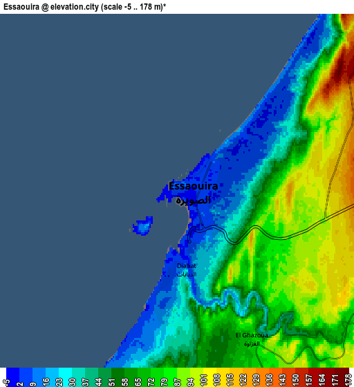 Zoom OUT 2x Essaouira, Morocco elevation map