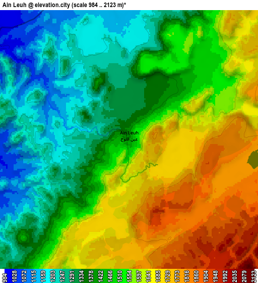 Zoom OUT 2x Aïn Leuh, Morocco elevation map