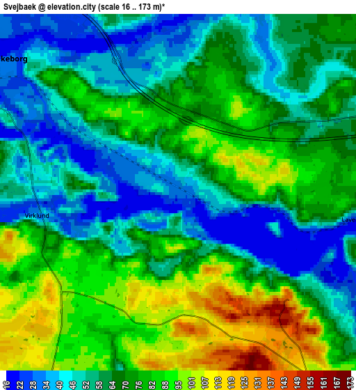 Zoom OUT 2x Svejbæk, Denmark elevation map