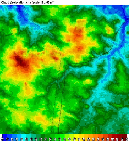 Zoom OUT 2x Ølgod, Denmark elevation map