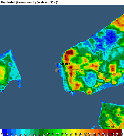 Zoom OUT 2x Hundested, Denmark elevation map