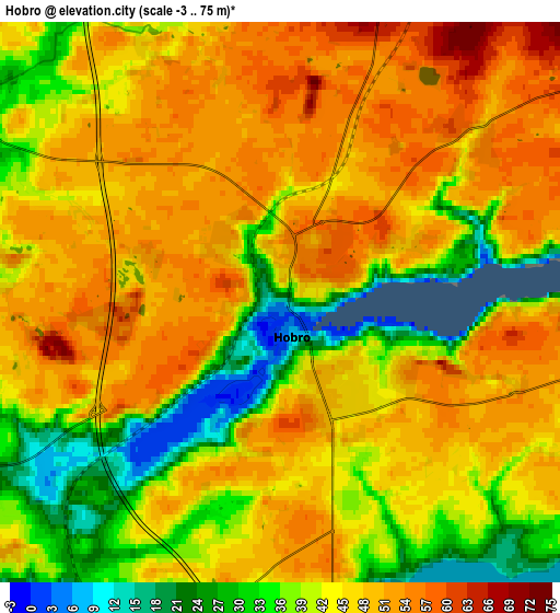 Zoom OUT 2x Hobro, Denmark elevation map