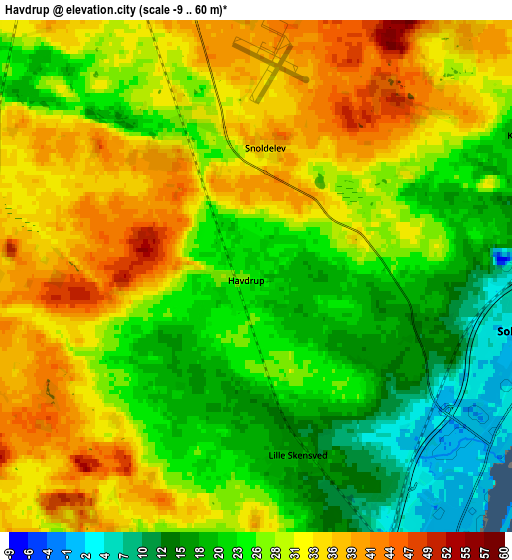 Zoom OUT 2x Havdrup, Denmark elevation map