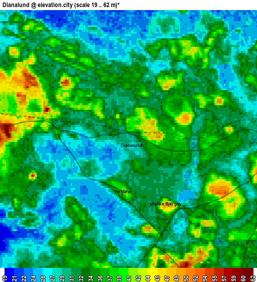 Zoom OUT 2x Dianalund, Denmark elevation map