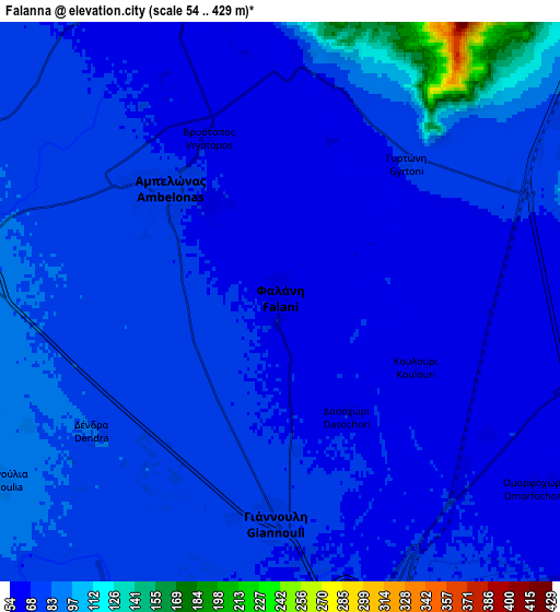 Zoom OUT 2x Fálanna, Greece elevation map