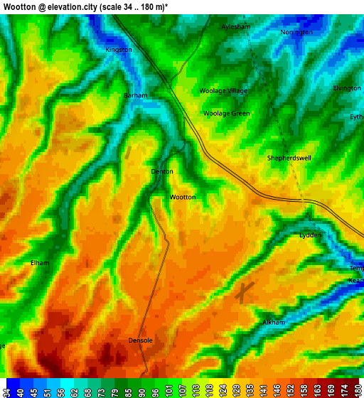 Zoom OUT 2x Wootton, United Kingdom elevation map