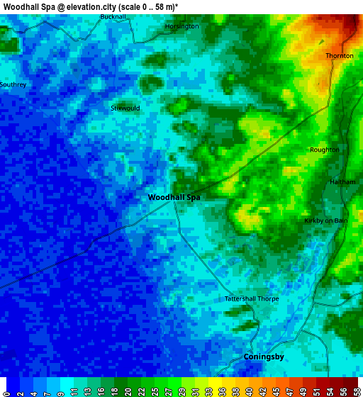 Zoom OUT 2x Woodhall Spa, United Kingdom elevation map