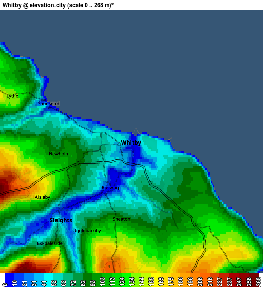 Zoom OUT 2x Whitby, United Kingdom elevation map