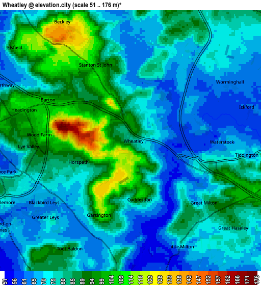 Zoom OUT 2x Wheatley, United Kingdom elevation map