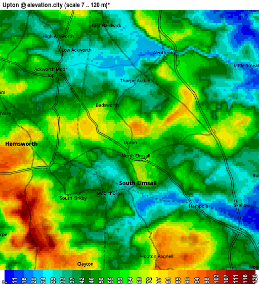 Zoom OUT 2x Upton, United Kingdom elevation map