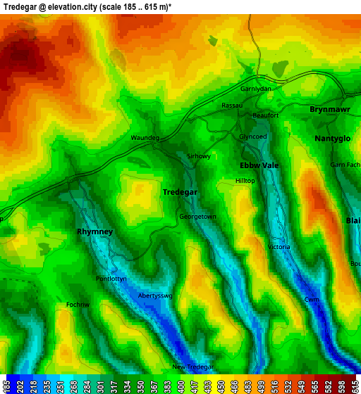 Zoom OUT 2x Tredegar, United Kingdom elevation map