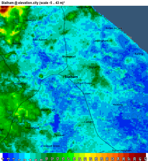 Zoom OUT 2x Stalham, United Kingdom elevation map