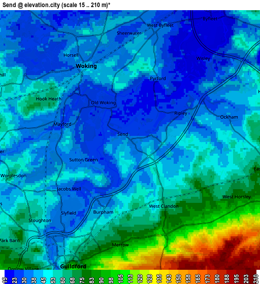 Zoom OUT 2x Send, United Kingdom elevation map