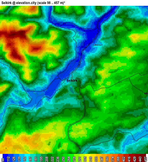 Zoom OUT 2x Selkirk, United Kingdom elevation map