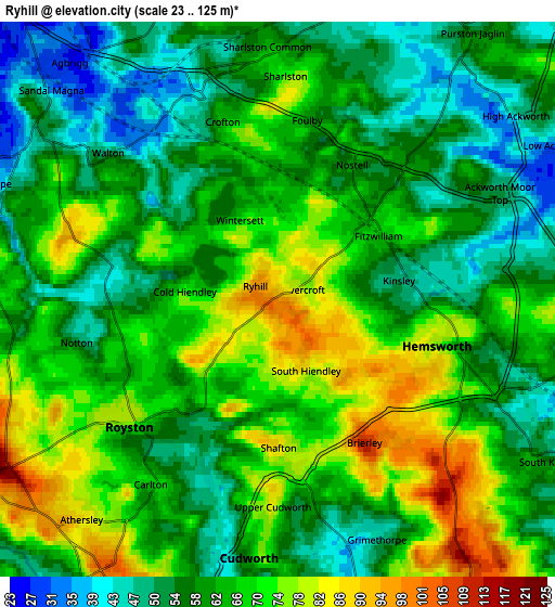 Zoom OUT 2x Ryhill, United Kingdom elevation map