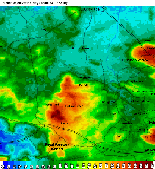 Zoom OUT 2x Purton, United Kingdom elevation map