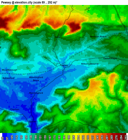 Zoom OUT 2x Pewsey, United Kingdom elevation map