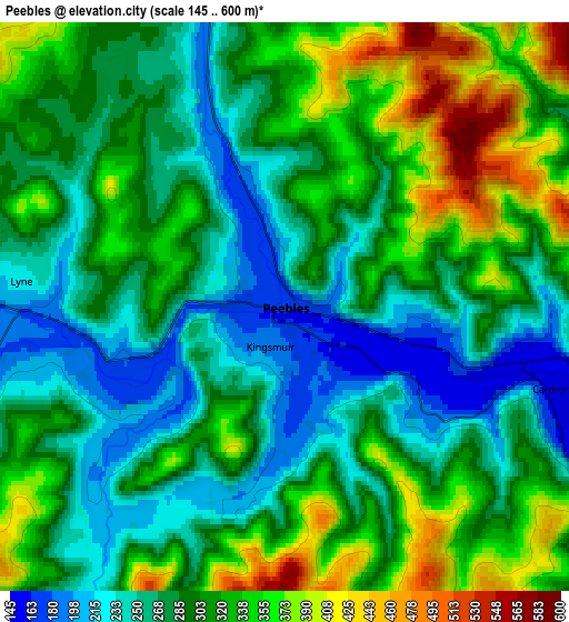 Zoom OUT 2x Peebles, United Kingdom elevation map