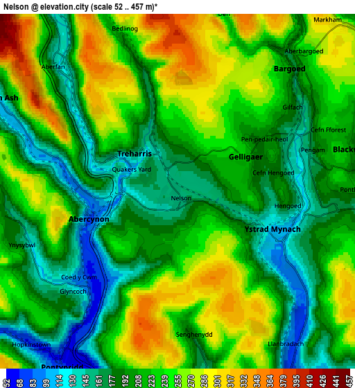 Zoom OUT 2x Nelson, United Kingdom elevation map