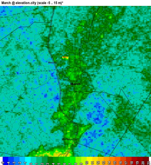 Zoom OUT 2x March, United Kingdom elevation map