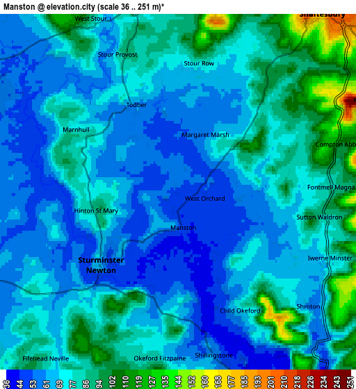 Zoom OUT 2x Manston, United Kingdom elevation map