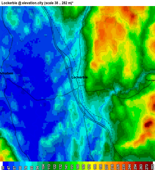 Zoom OUT 2x Lockerbie, United Kingdom elevation map