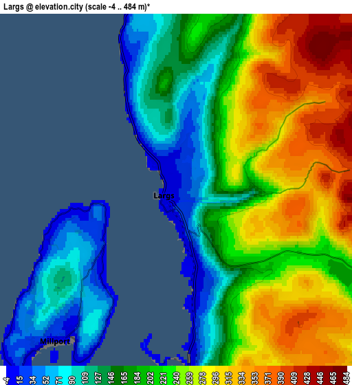 Zoom OUT 2x Largs, United Kingdom elevation map