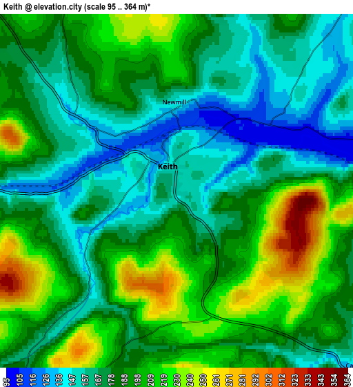 Zoom OUT 2x Keith, United Kingdom elevation map