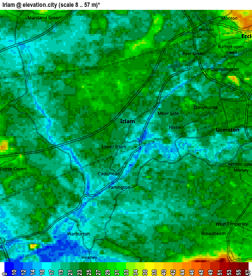 Zoom OUT 2x Irlam, United Kingdom elevation map