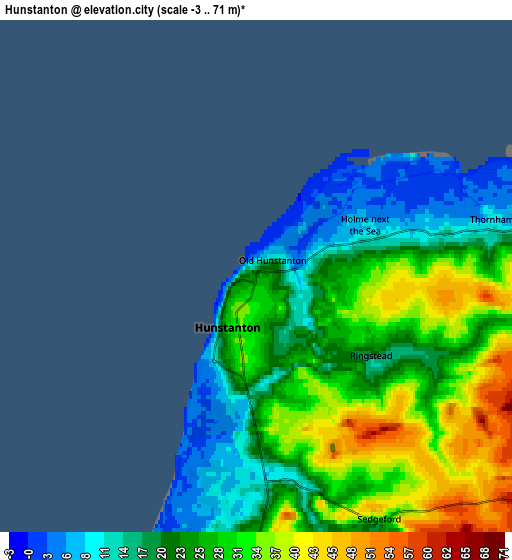 Zoom OUT 2x Hunstanton, United Kingdom elevation map