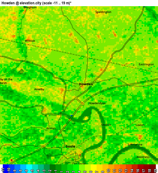 Zoom OUT 2x Howden, United Kingdom elevation map