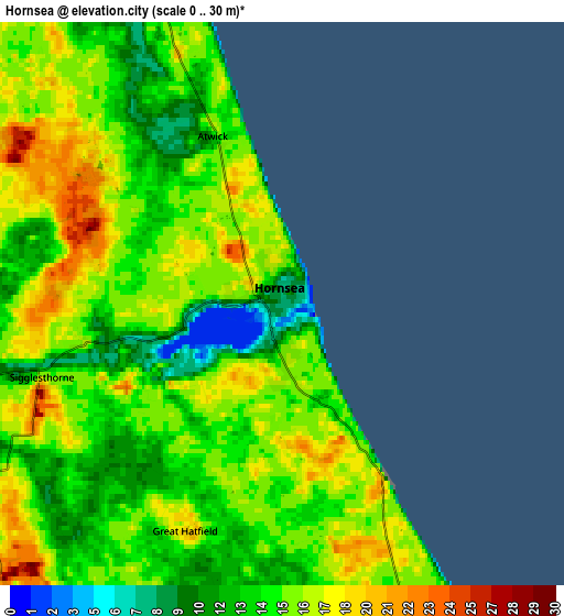 Zoom OUT 2x Hornsea, United Kingdom elevation map