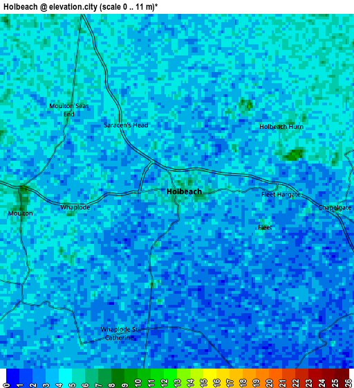 Zoom OUT 2x Holbeach, United Kingdom elevation map