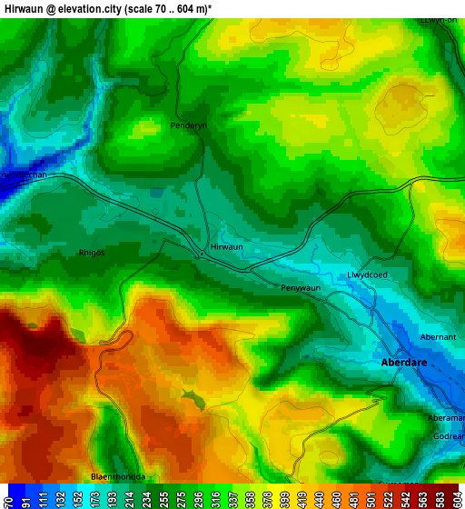 Zoom OUT 2x Hirwaun, United Kingdom elevation map