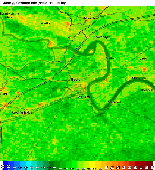 Zoom OUT 2x Goole, United Kingdom elevation map