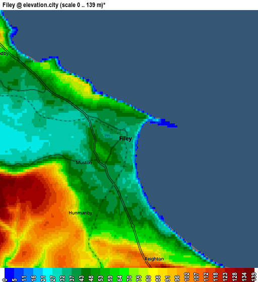 Zoom OUT 2x Filey, United Kingdom elevation map