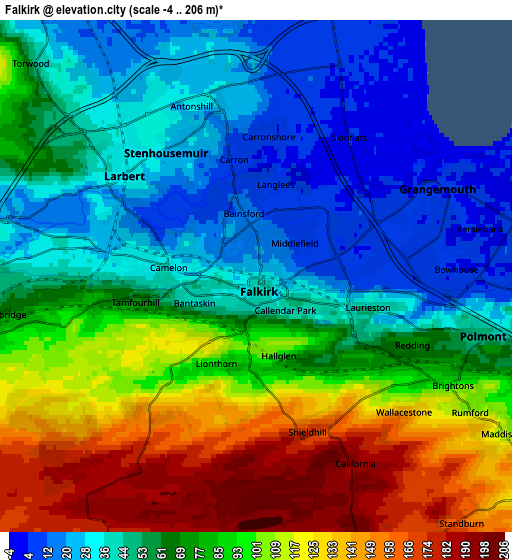 Zoom OUT 2x Falkirk, United Kingdom elevation map