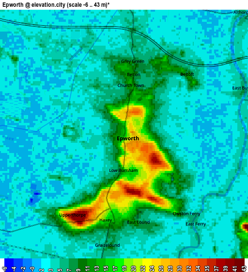 Zoom OUT 2x Epworth, United Kingdom elevation map