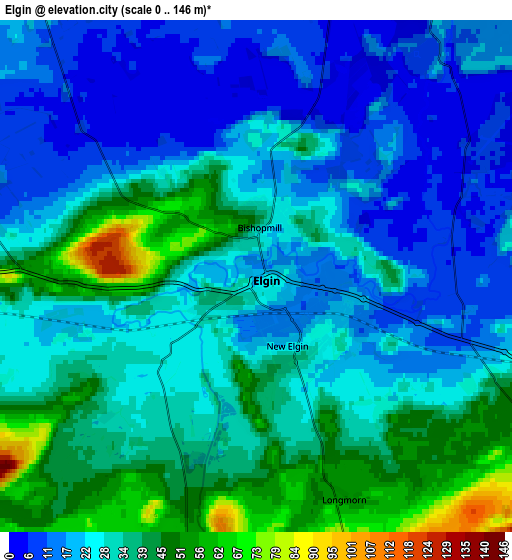 Zoom OUT 2x Elgin, United Kingdom elevation map