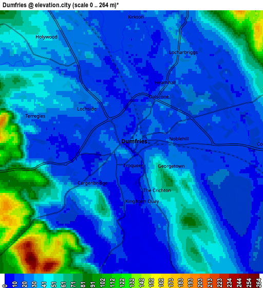 Zoom OUT 2x Dumfries, United Kingdom elevation map
