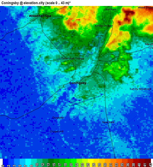 Zoom OUT 2x Coningsby, United Kingdom elevation map