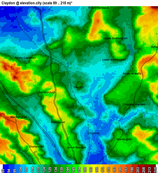 Zoom OUT 2x Claydon, United Kingdom elevation map