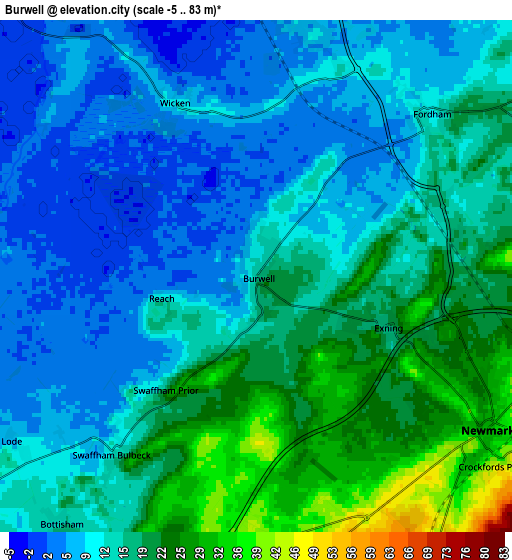 Zoom OUT 2x Burwell, United Kingdom elevation map