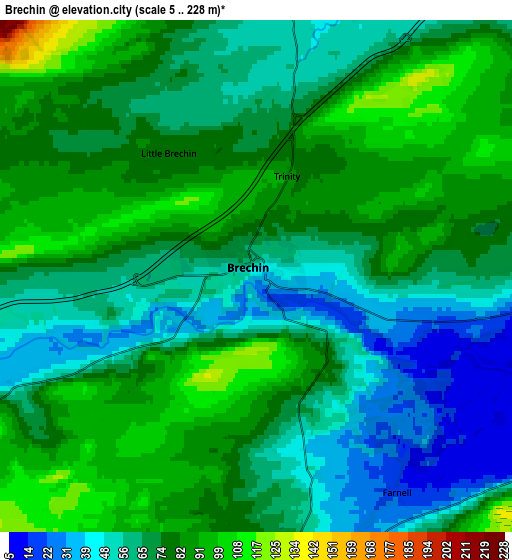 Zoom OUT 2x Brechin, United Kingdom elevation map