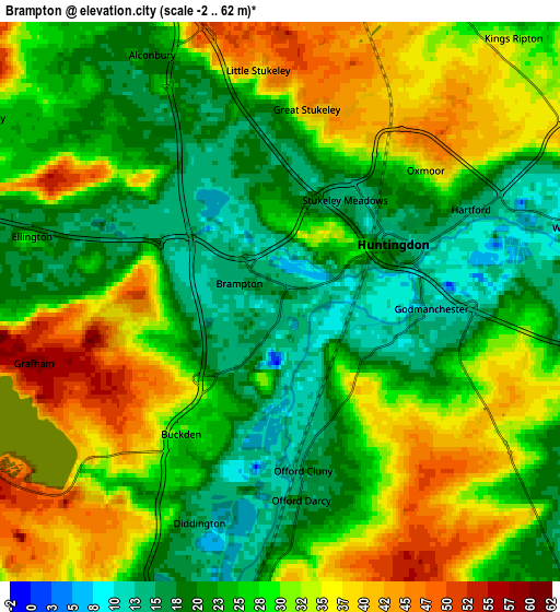 Zoom OUT 2x Brampton, United Kingdom elevation map